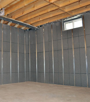 Installed basement wall panels installed in Williamstown
