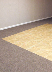Basement Wood Flooring installed in Williamstown, New Jersey