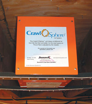 A ventilation fan installed for a crawl space in Buena