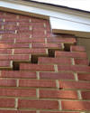 Serious damage to a foundation wall due to settlement of a home in Ocean City