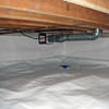 A heating duct extends along this sealed crawl space in Blackwood.