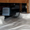 An energy efficient crawl space dehumidifier installed in a sealed crawl space in Chester.