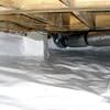 Bare floor joists in a sealed, insulated crawl space in Blackwood.