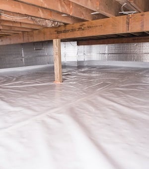 Installed crawl space insulation in Voorhees