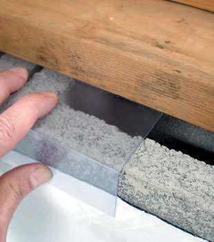 Block wall clear covering for wet crawl spaces in Millville