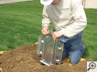 Steel earth anchor assembly installation in Chester.