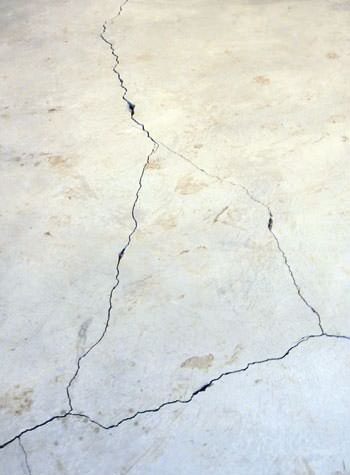 severely cracked, heaving slab floors in a home in Ocean City