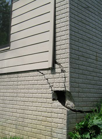 severe cracking of structural walls in Marlton