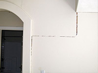 Drywall cracking due to foundation settlement in Glassboro