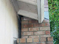 A chimney leaning away from the home on a Cape May foundation