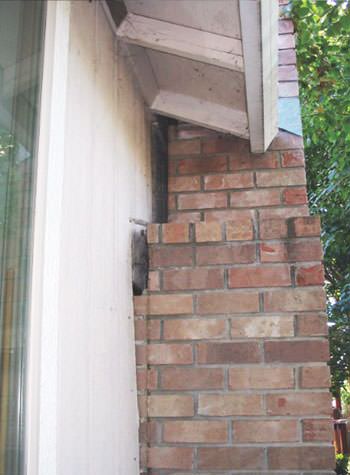 sinking, leaning chimneys that are in danger of collapse in Pleasantville