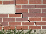 stair step cracking on a foundation wall in Sicklerville