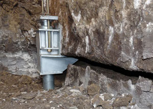 A properly installed foundation push pier system in Sicklerville repaired by our foundation contractors.