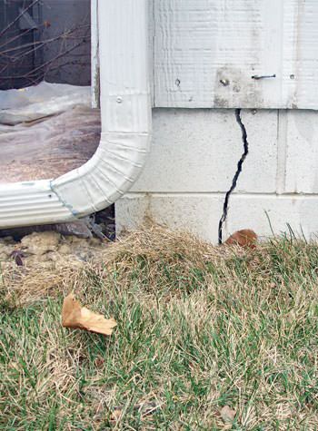 foundation wall cracks due to street creep in Ocean City