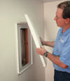 Vineland installation of wall anchor plate covers for a finished basement