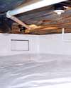 a sealed crawl space installation in Cherry Hill