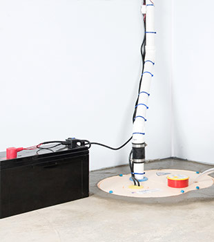 A sump pump installed in Williamstown by Dry Guys Basement Systems