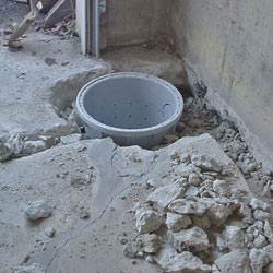 Placing a sump pit in a Hammonton home