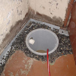 Installing a sump in a sump pump liner in a Clementon home