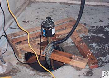 A Voorhees sump pump system that failed and lead to a basement flood.