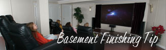 a waterproofed basement that has been finished into a family room in Ocean City