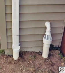 No-freeze basement drain discharge line in Sewell