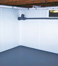 Plastic basement wall panels installed in a Marlton, New Jersey and Pennsylvania home