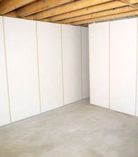 Unfinished basement insulated wall covering in Marlton, New Jersey and Pennsylvania